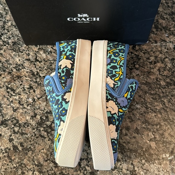 Coach Cameron Aqua Blue Multi canvas NIB 10M - Picture 9 of 11